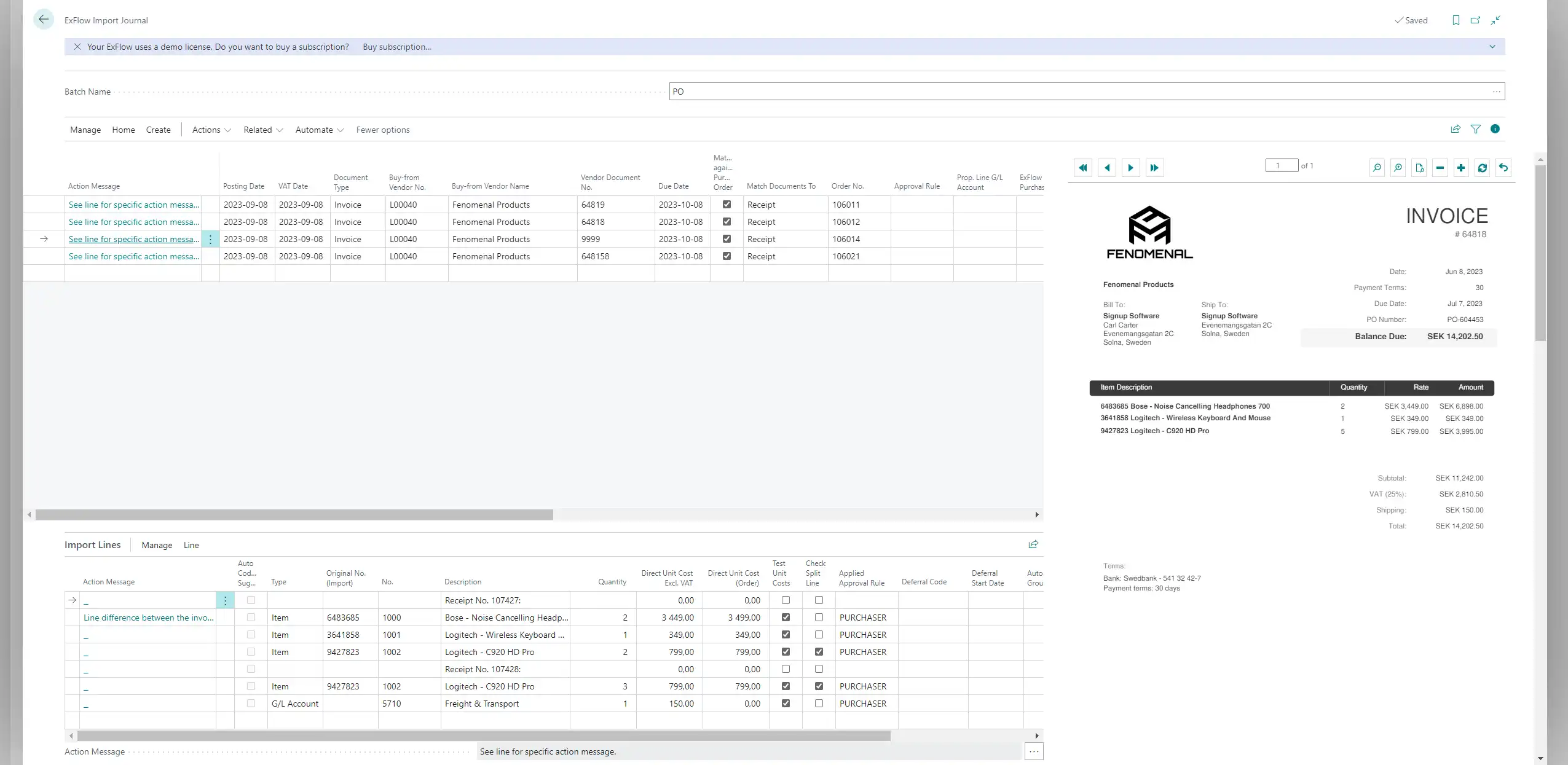 B2B invoicing automation