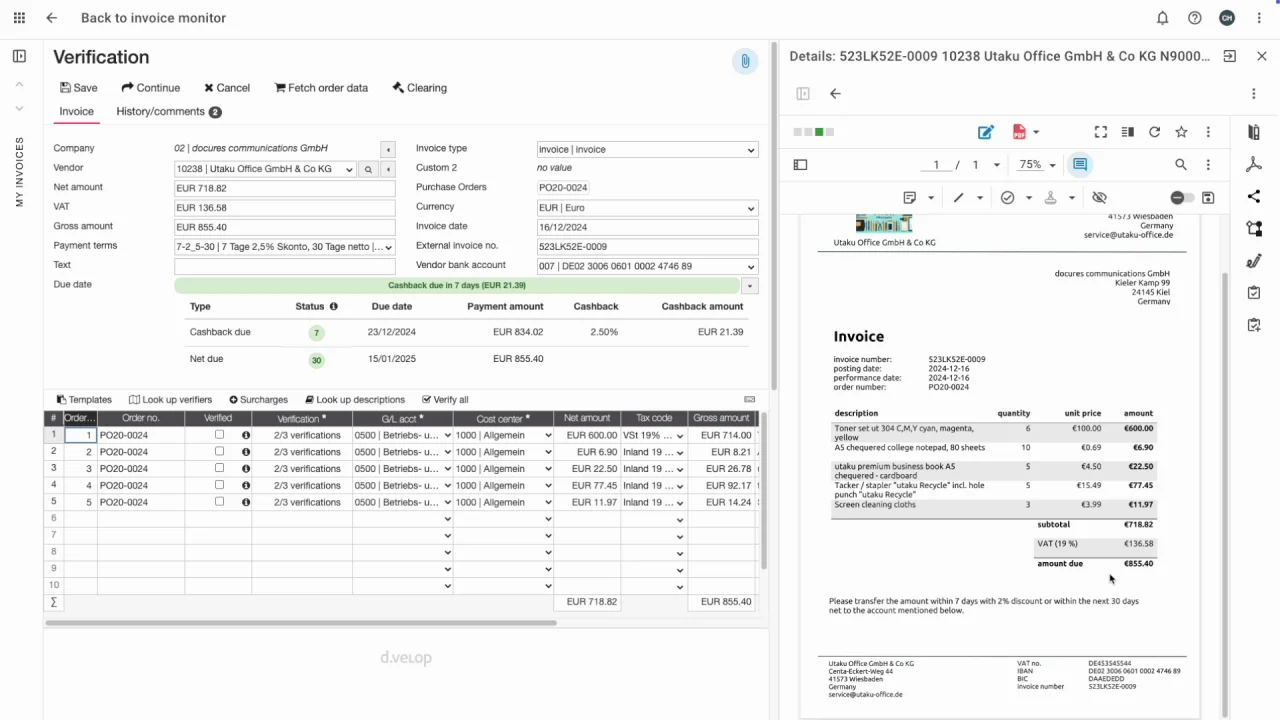 B2B invoicing automation