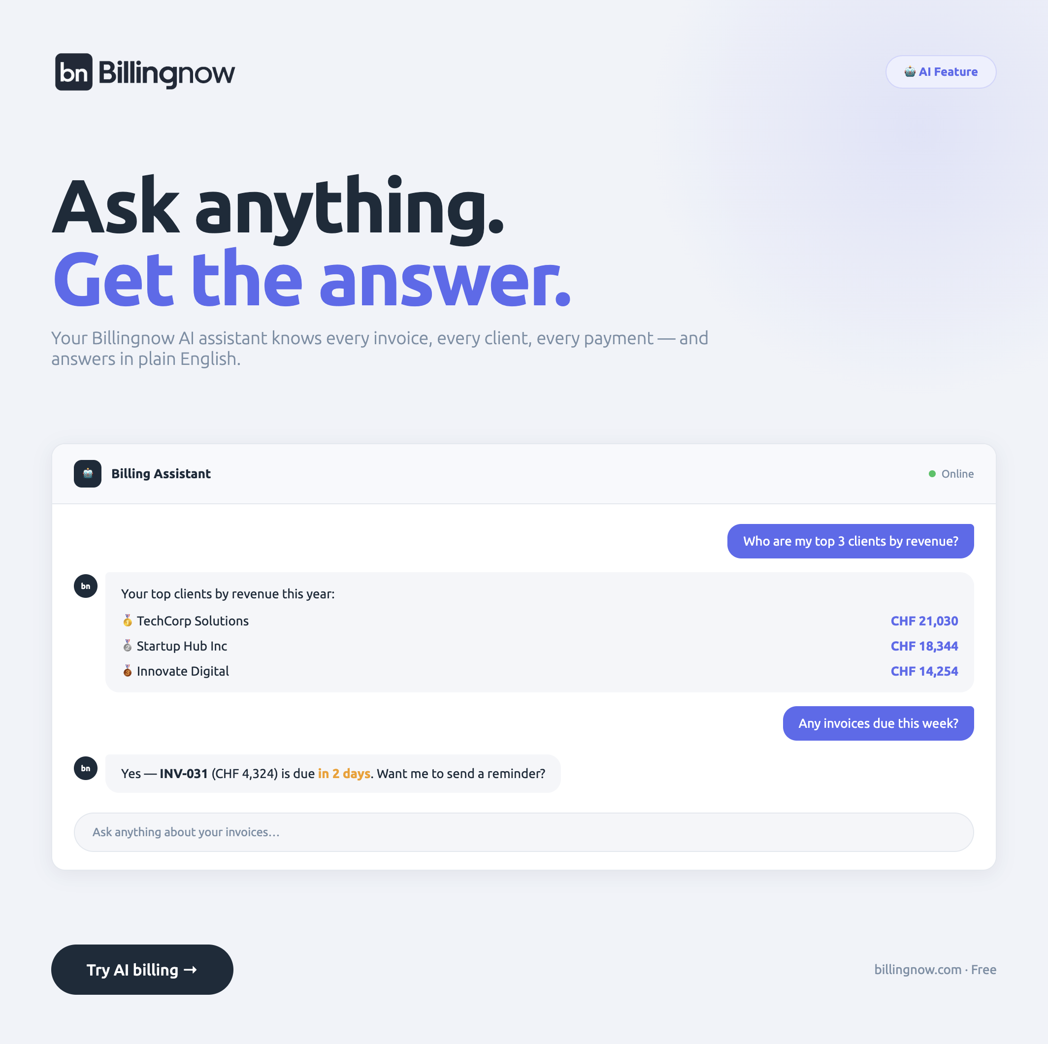 AI invoicing